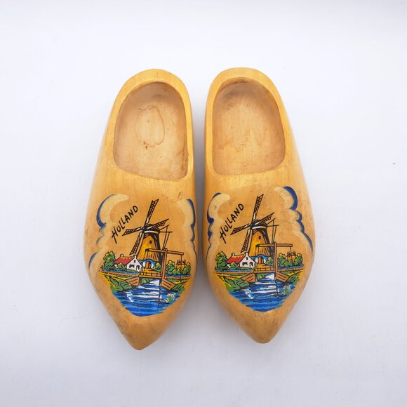 Pair of Dutch Wooden Clogs -Klompen - Picture 4 of 11